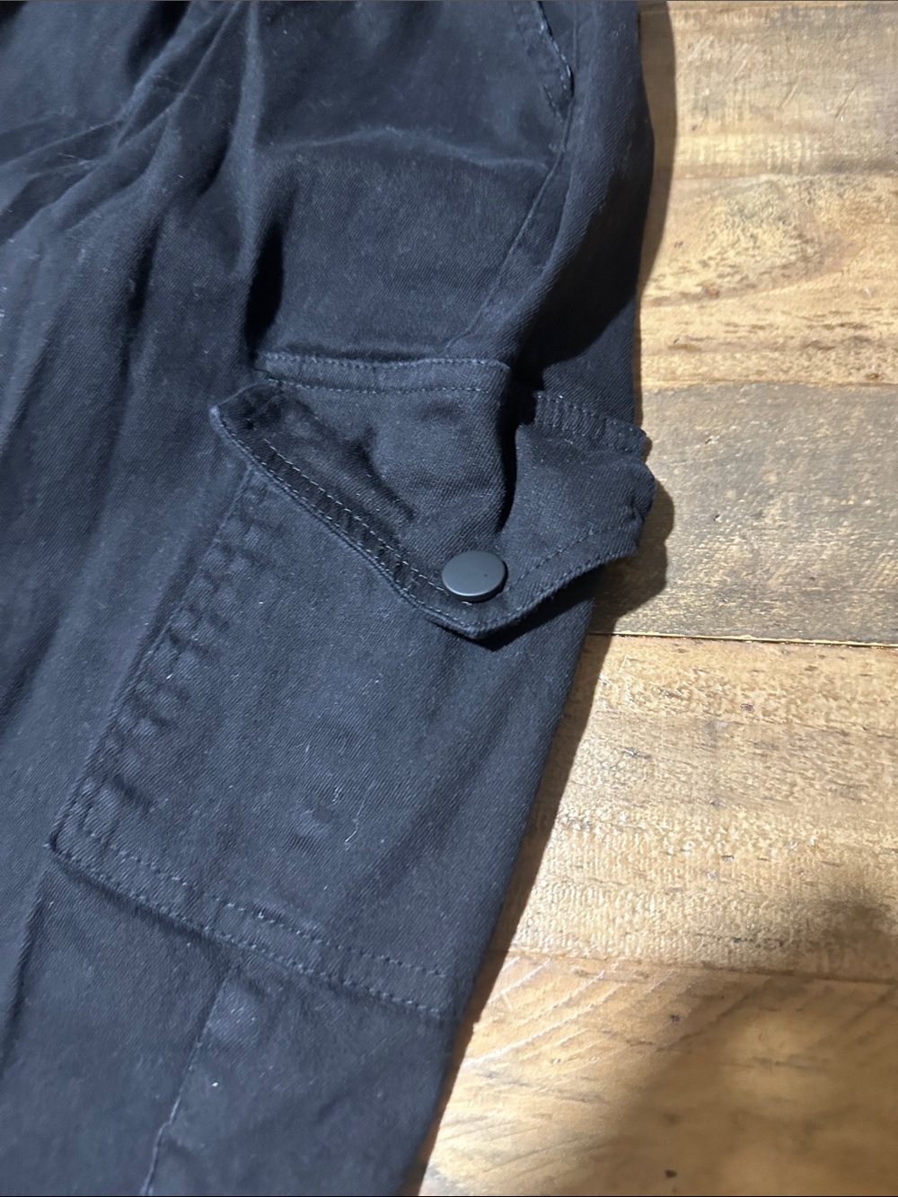 Boys  Black Cargo Jogger Pants - Size 12-13y - Picture 5 of 7